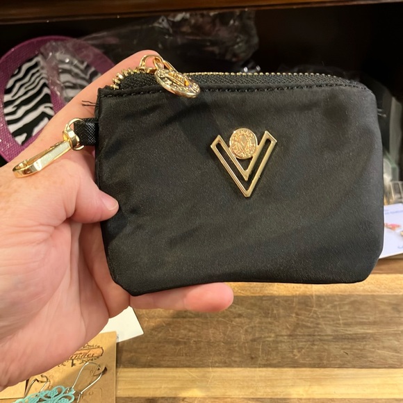 Valentino Orlandi wristlet wallet coin purse pouch black and gold NEW in pack! - Picture 1 of 11